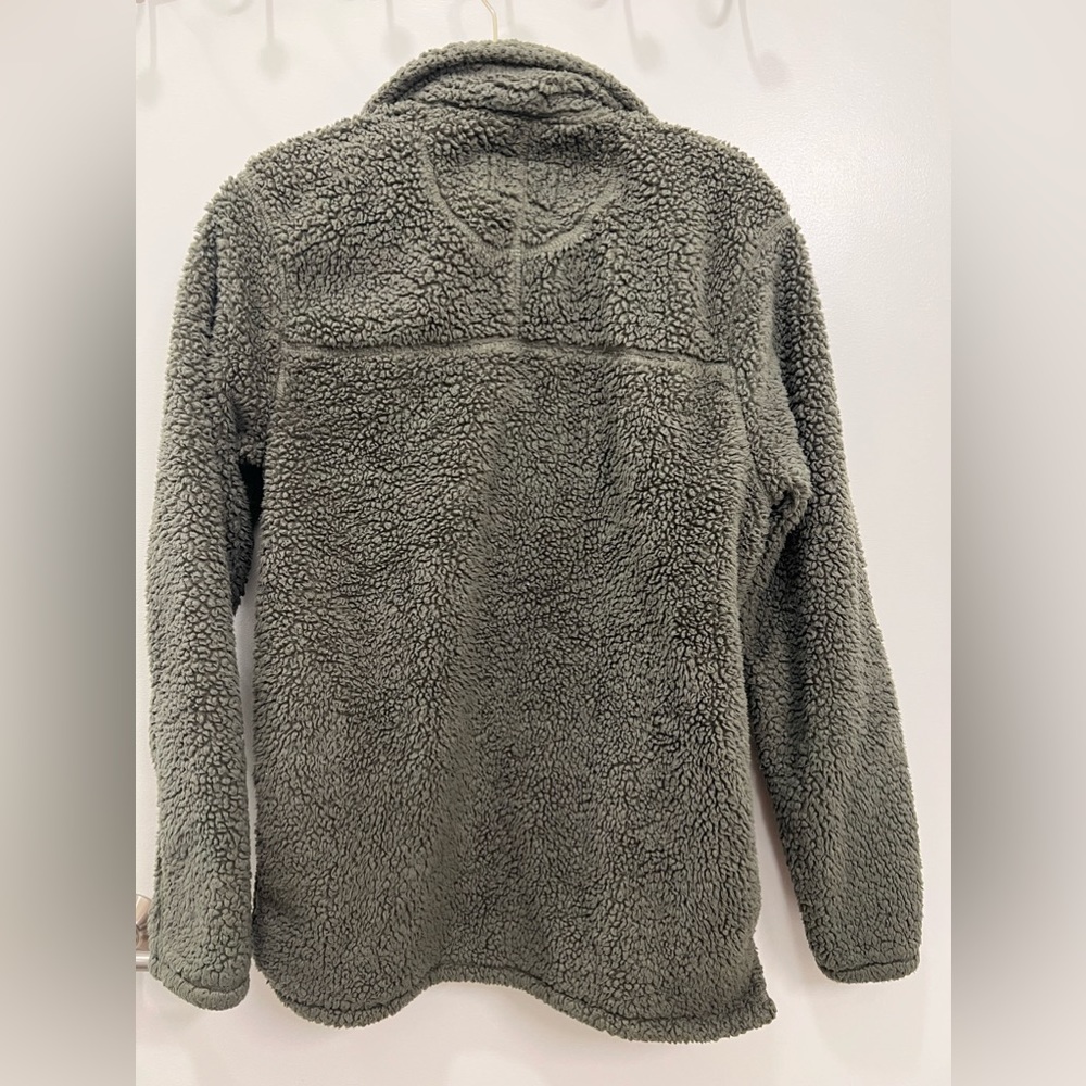 Forest Green Sherpa Quarter Zip Pullover